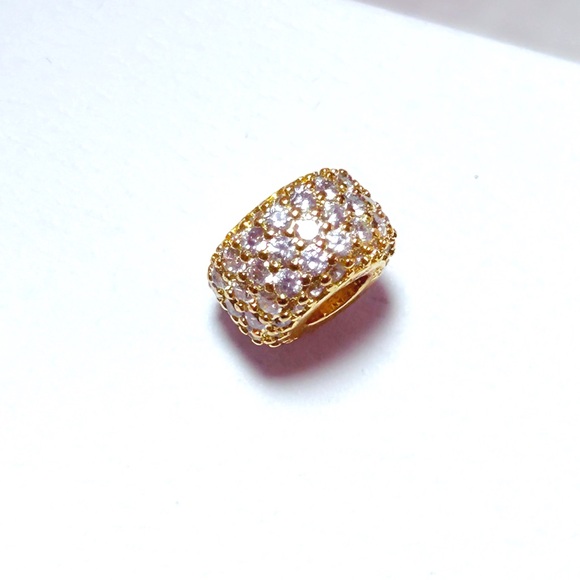 PANDORA Sparkling Pave Triple-row charm w/box - Picture 2 of 8